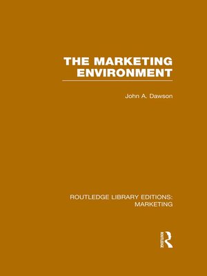 cover image of The Marketing Environment (RLE Marketing)